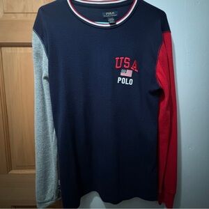 Polo by Ralph Lauren Men's Long Sleeve Shirt - Navy, Red, Gray